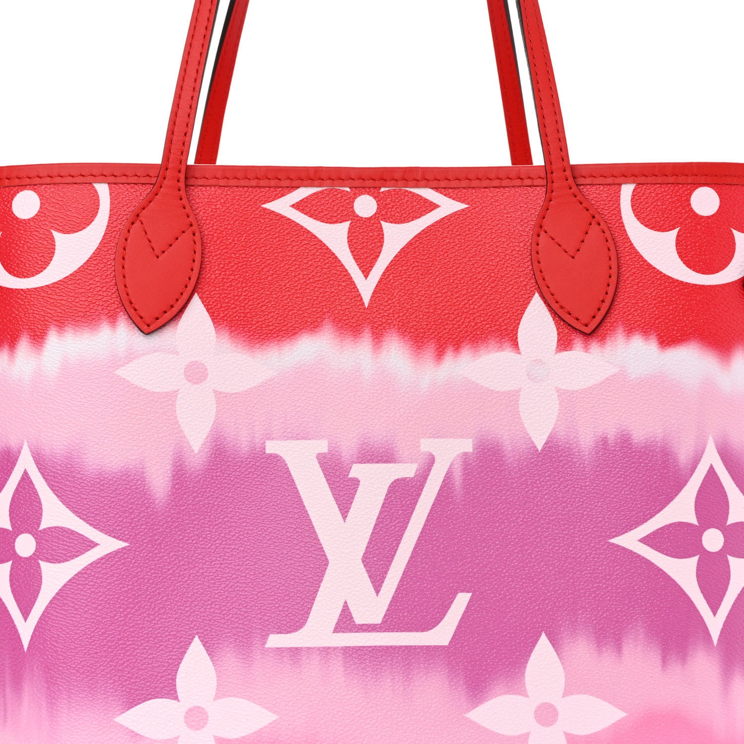Louis Vuitton Monogram Escale Neverfull MM Rouge 10 of 12