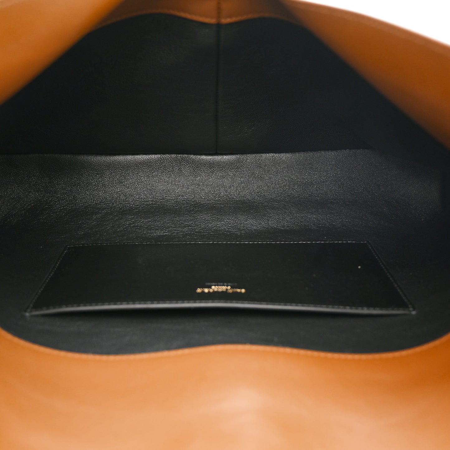 Suede Large Cassandre Pouch On Chain Caramel Cognac