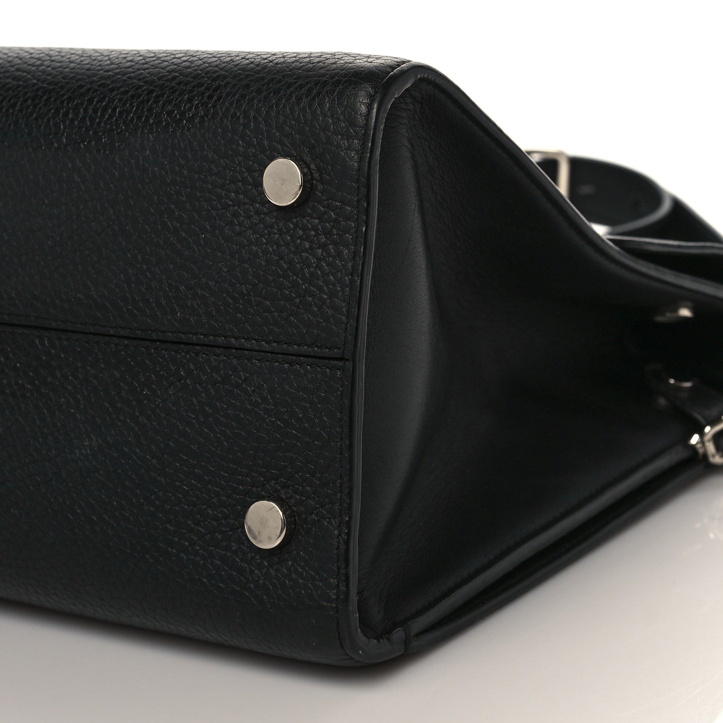 Grained Calfskin Medium Diorever Flap Black