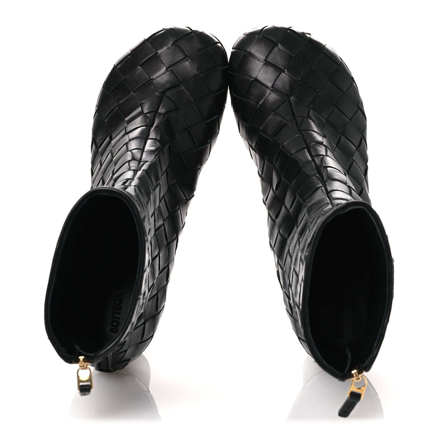 Bottega Veneta Lambskin Intrecciato Atomic Mid Heel Ankle 40 Black 2 of 11