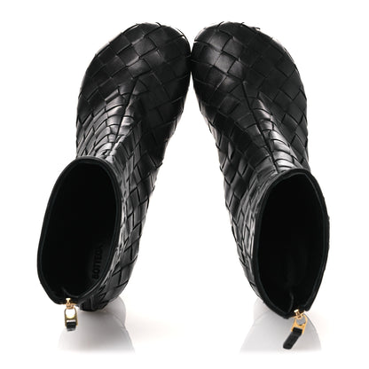 Bottega Veneta Lambskin Intrecciato Atomic Mid Heel Ankle 40 Black 2 of 11