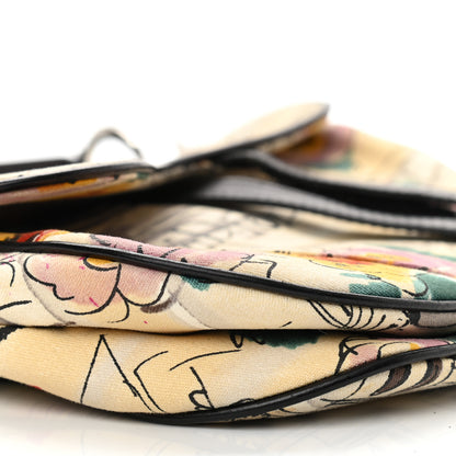 Christian Dior Canvas Paris 50s Saddle Bag Multicolor 9 of 10