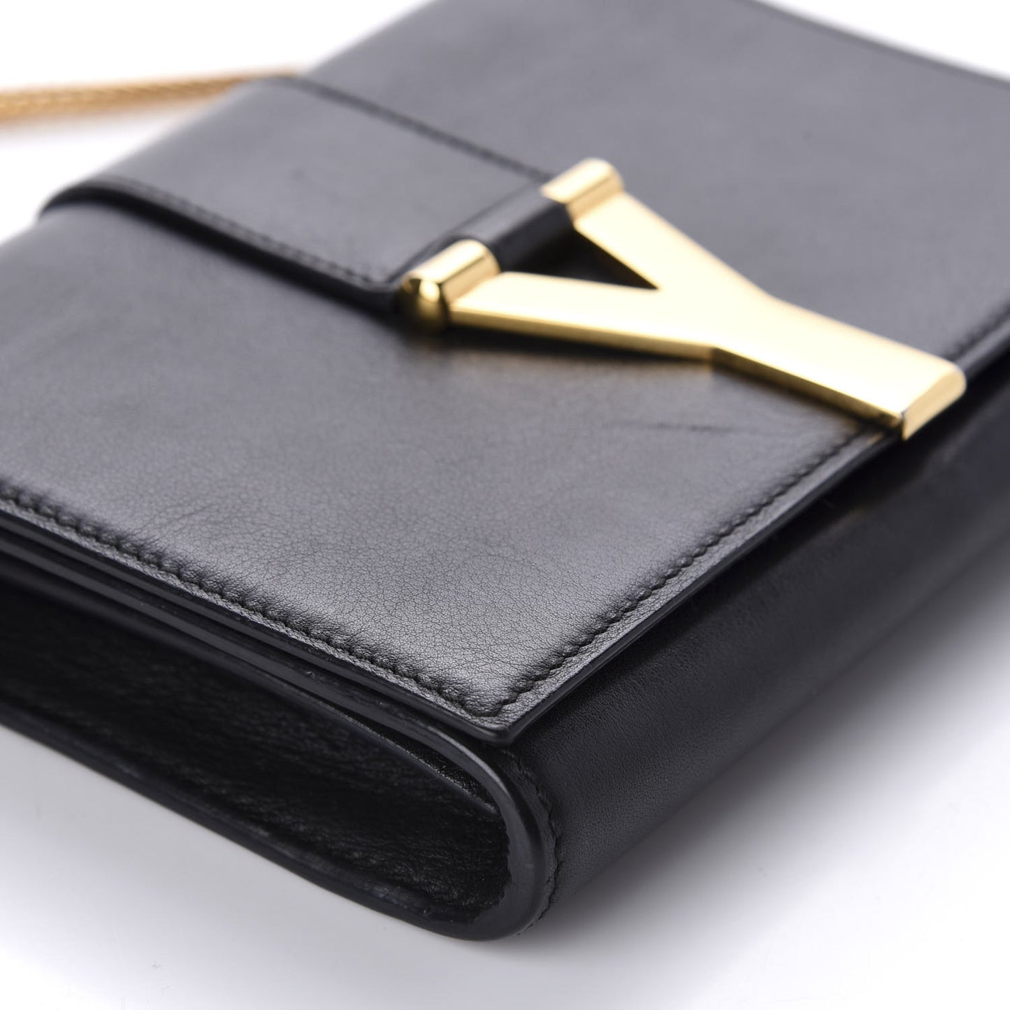 Calfskin Mini Y Ligne Crossbody Pochette Bag Black