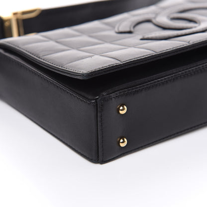 Chanel Lambskin Quilted CC Chocolate Bar Flap Black 8 of 13