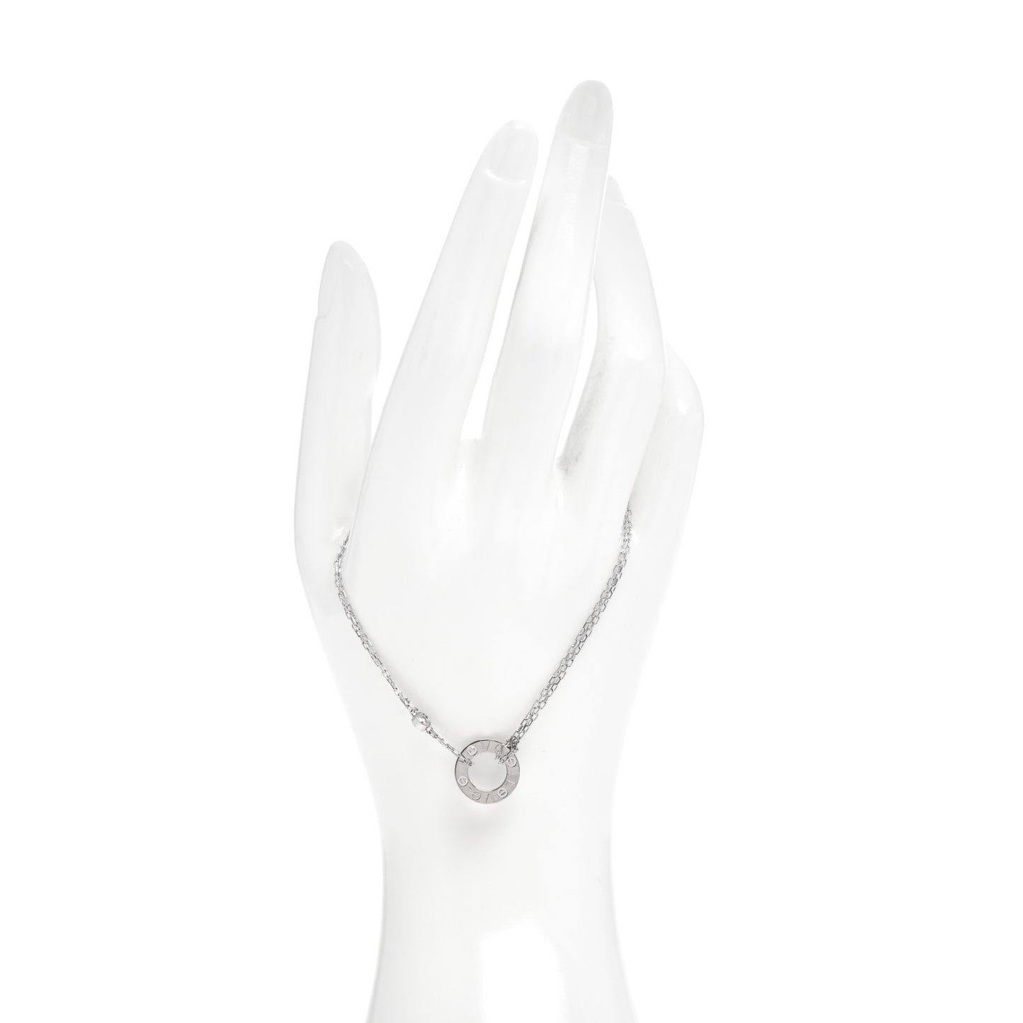 18K White Gold Diamond LOVE Bracelet