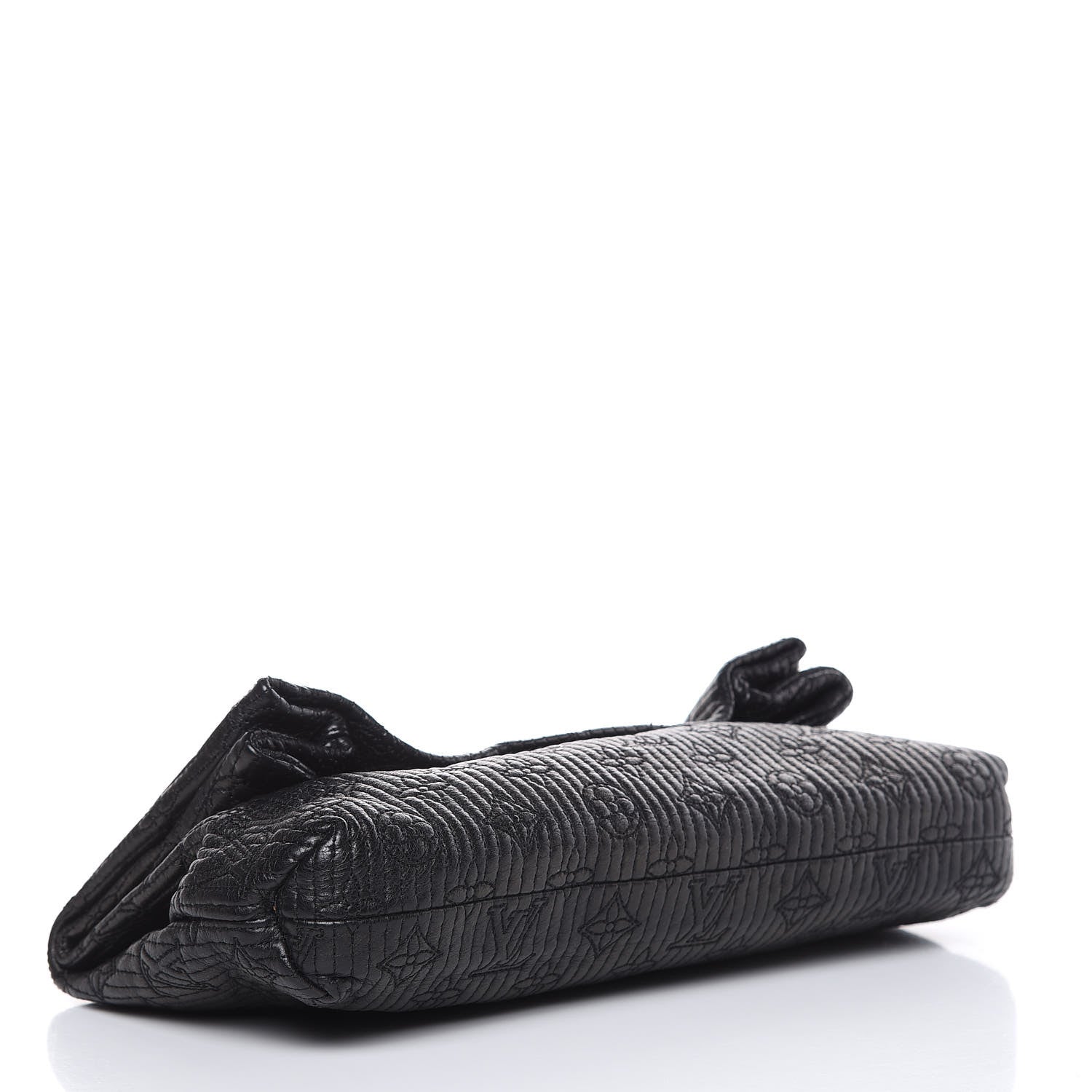 Louis Vuitton Calfskin Quilted Monogram Altair Clutch Black 4 of 8