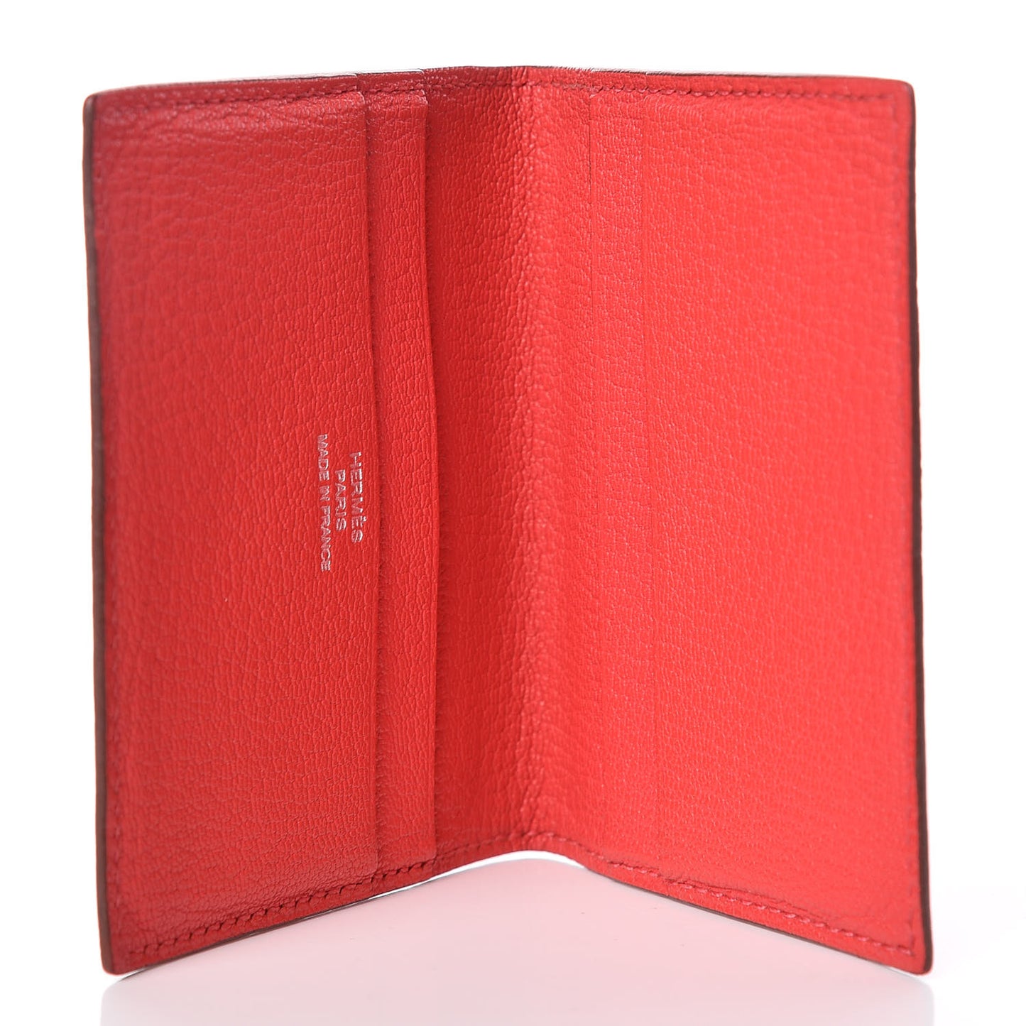 Chevre Mysore Evelyne Card Wallet Rouge Casaque