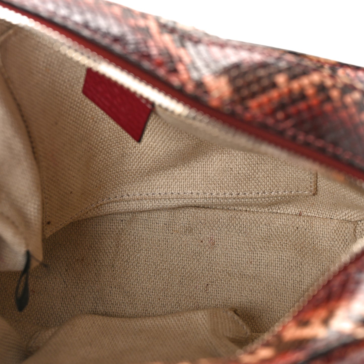 Snakeskin Small Soho Disco Bag Brown