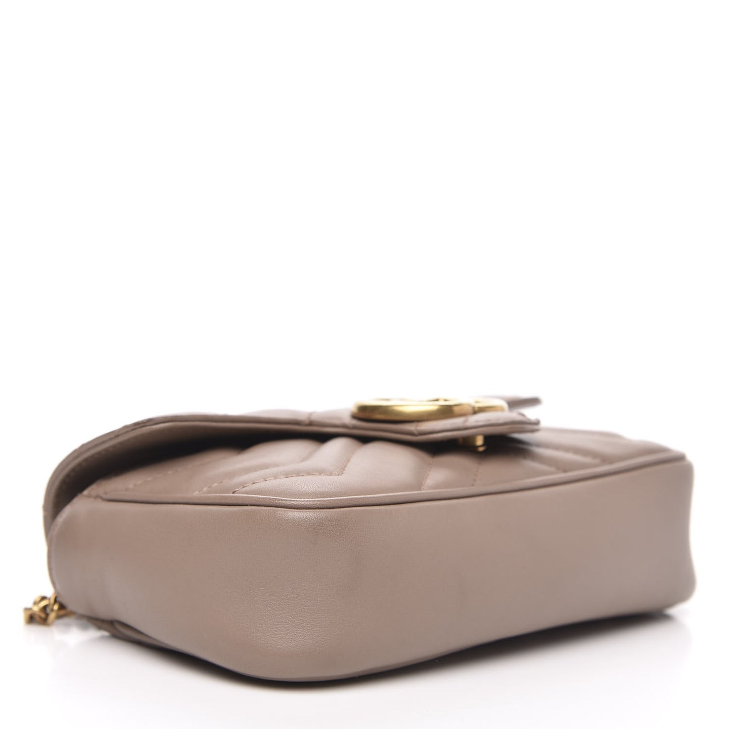 Calfskin Matelasse Super Mini GG Marmont Shoulder Bag Porcelain Rose