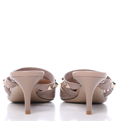 Valentino Garavani Nappa Rockstud Criss Cross 55mm Mules 37 Poudre 7 of 9