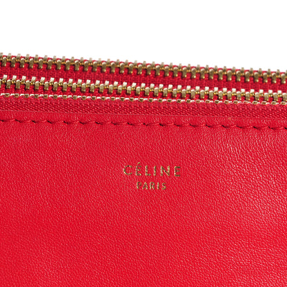 Celine Lambskin Small Trio Crossbody Bag Vermillion 8 of 8