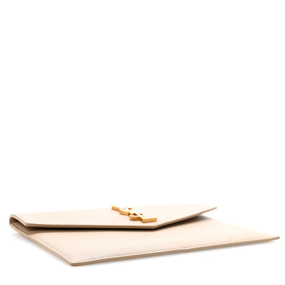 Saint Laurent Grain De Poudre Uptown Pouch Dark Beige 4 of 10
