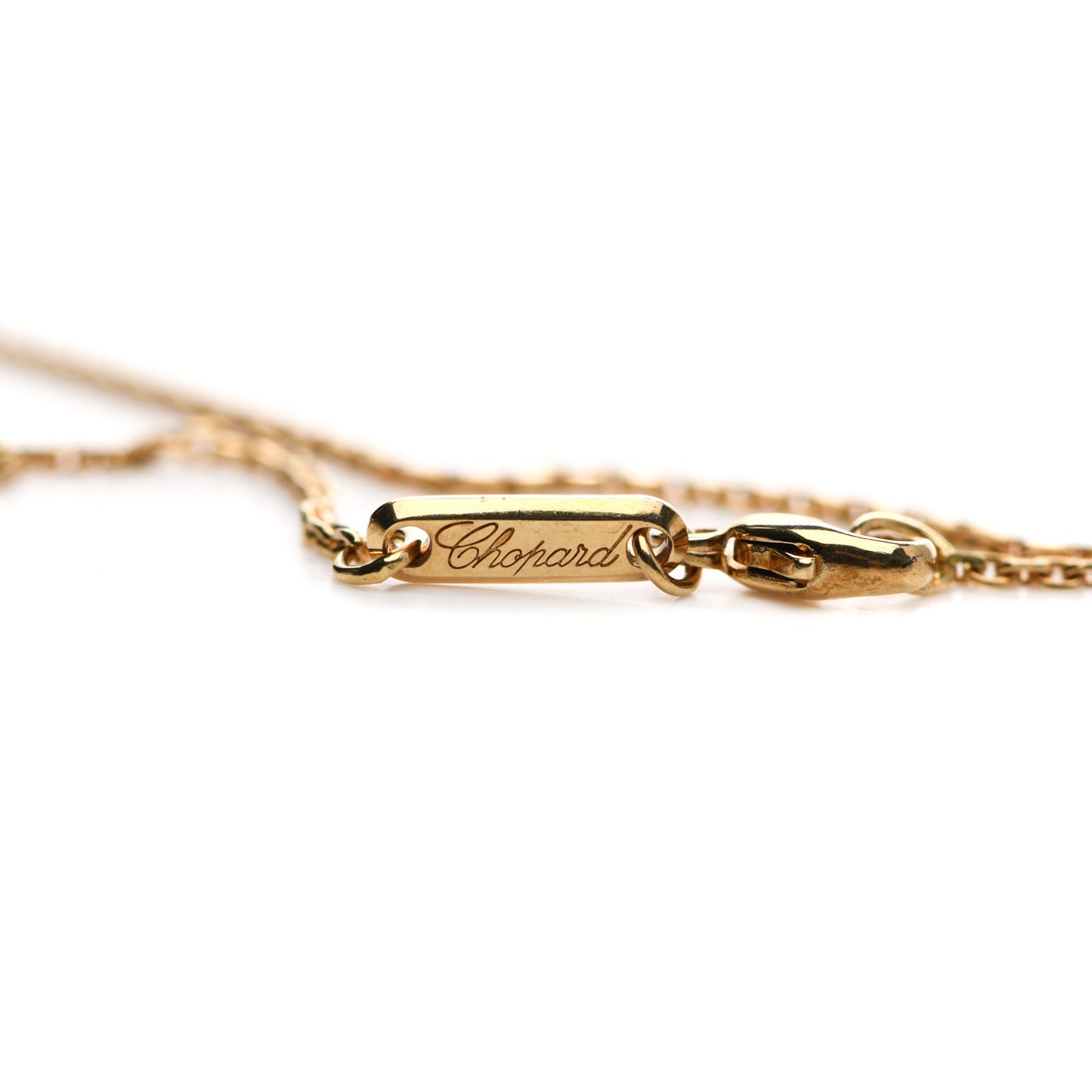 18K Yellow Gold Diamond Pink Sapphire So Happy Necklace