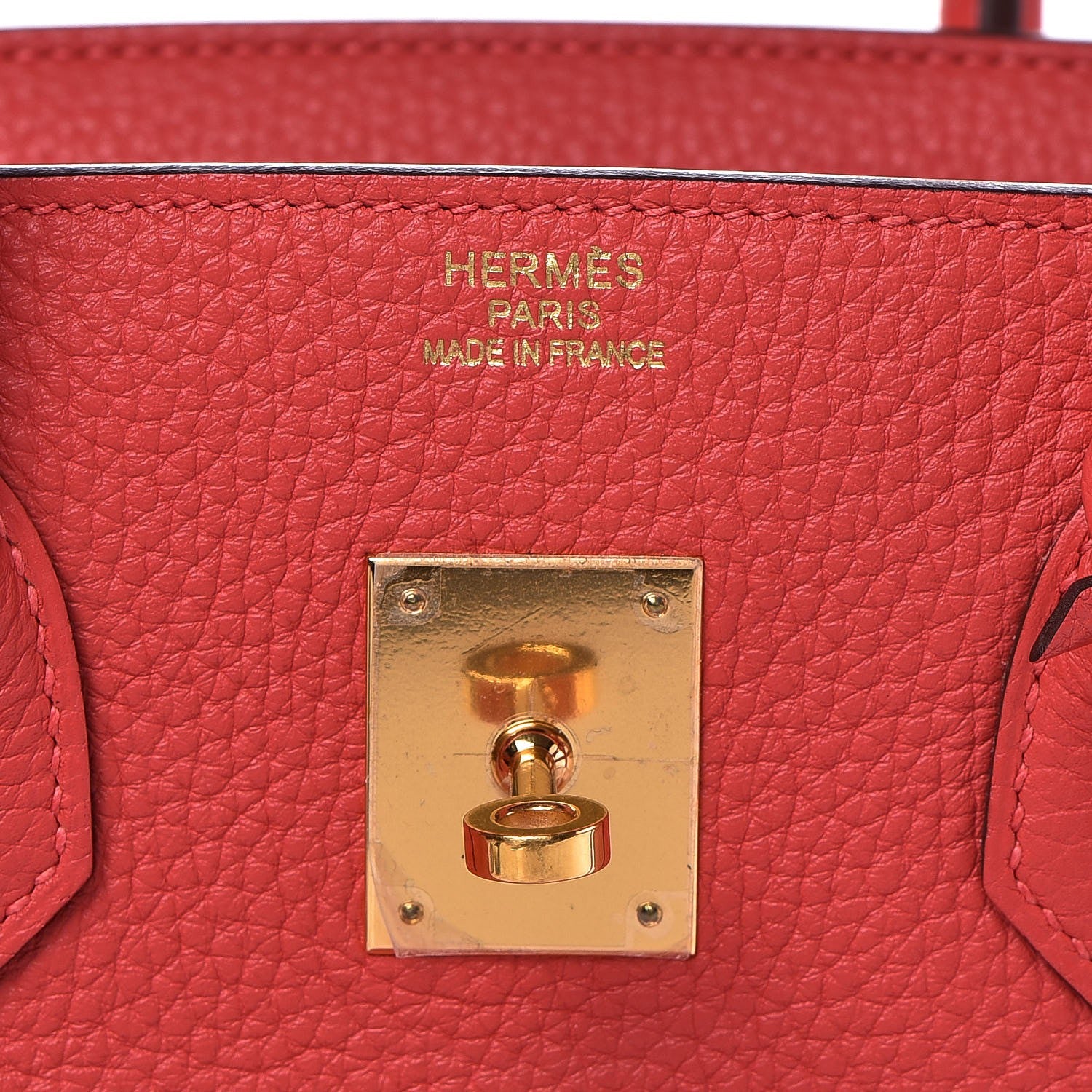 Hermes Taurillon Clemence Birkin 35 Rouge Pivoine 24 of 37