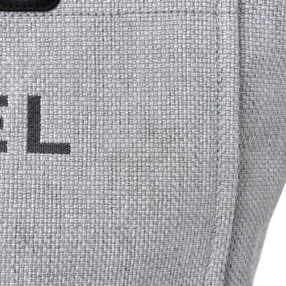 Chanel Woven Straw Raffia Large Deauville Tote Grey 9 of 9