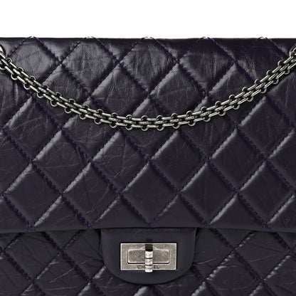 Chanel Aged Calfskin Quilted 2.55 Reissue 225 Flap Purple 8 of 10