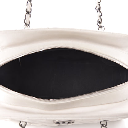 Chanel Iridescent Calfskin Chic Quilt Bowling Bag White 5 of 21