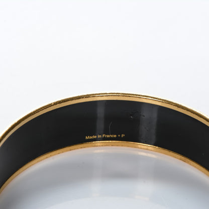 Hermes Enamel Printed Wide Balcons du Guadalquivir Bracelet 65 Gold 5 of 5