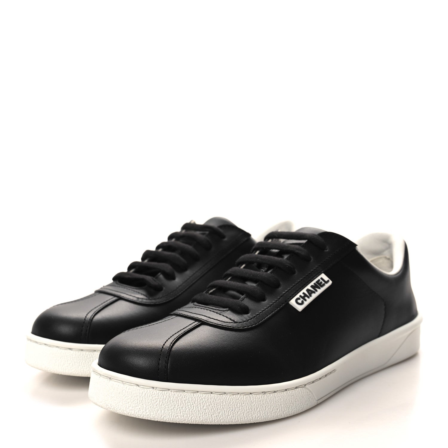 Chanel Calfskin CC Womens Sneakers 41 Black 3 of 8