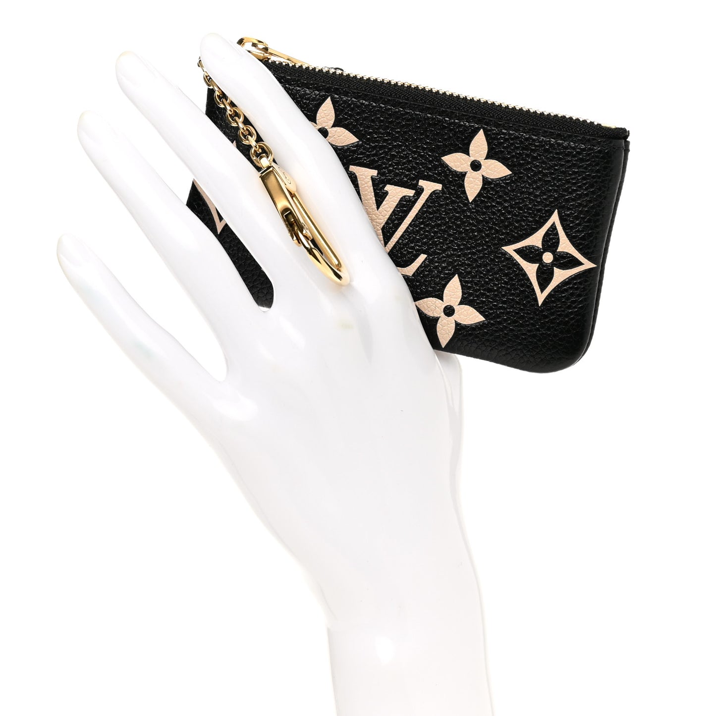 Empreinte Monogram Giant Key Pouch Black Beige