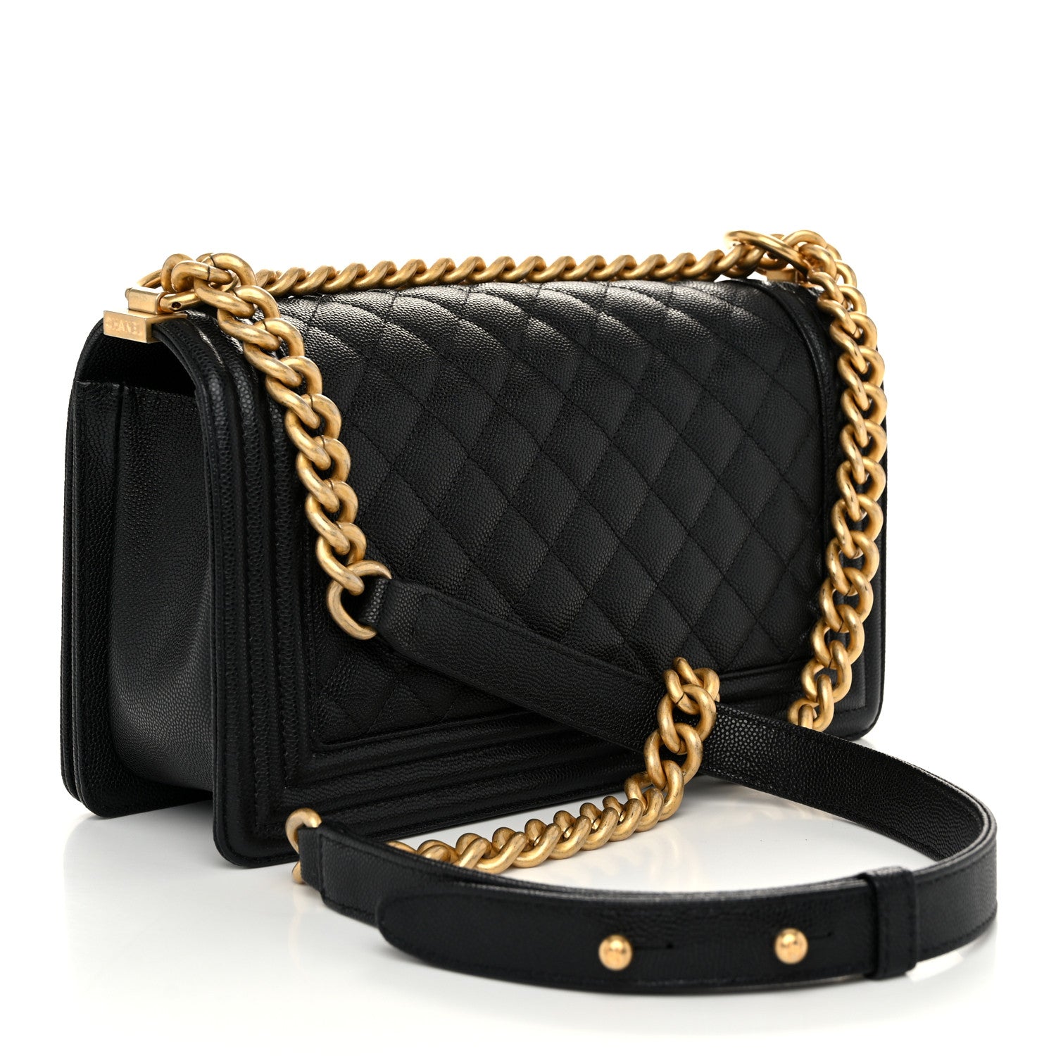 Chanel Caviar Quilted Medium Boy Flap Black 3 of 10