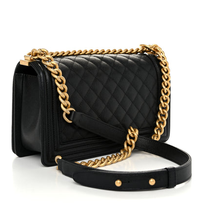 Chanel Caviar Quilted Medium Boy Flap Black 3 of 10