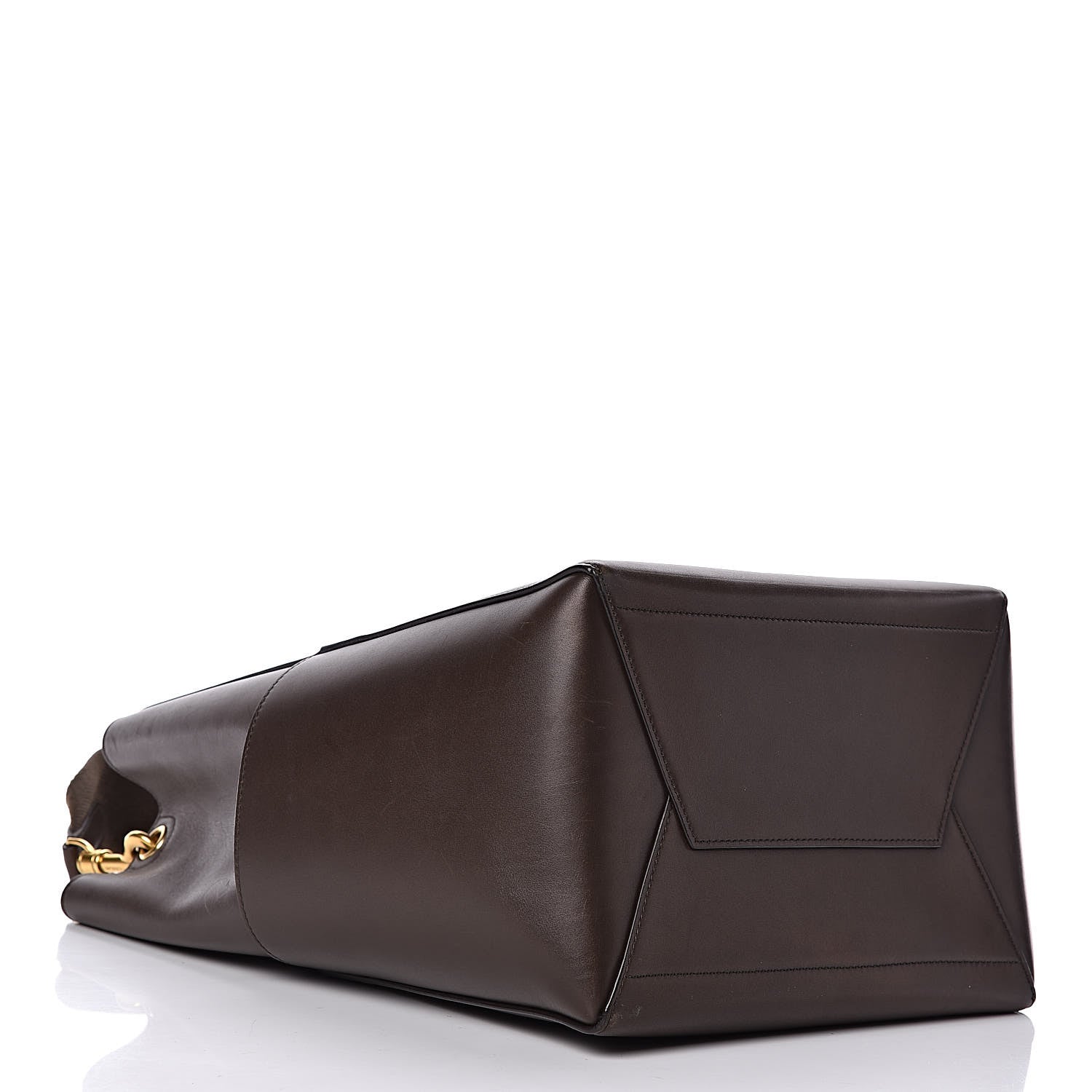 Celine Supersoft Calfskin Sangle Bucket Bag Wood 4 of 16