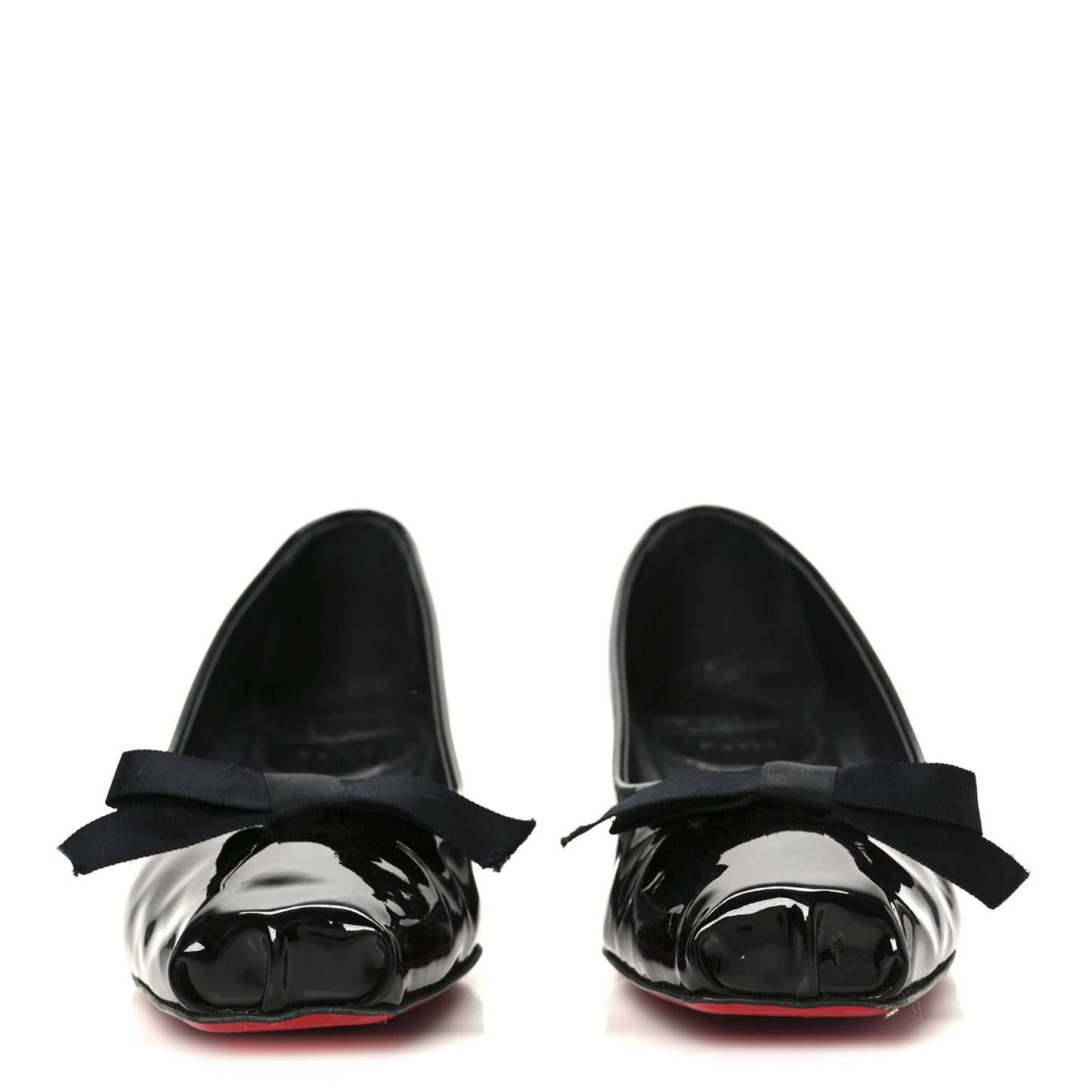 Patent Calfskin Mamaflirt 30mm Bow Pumps 39.5 Black