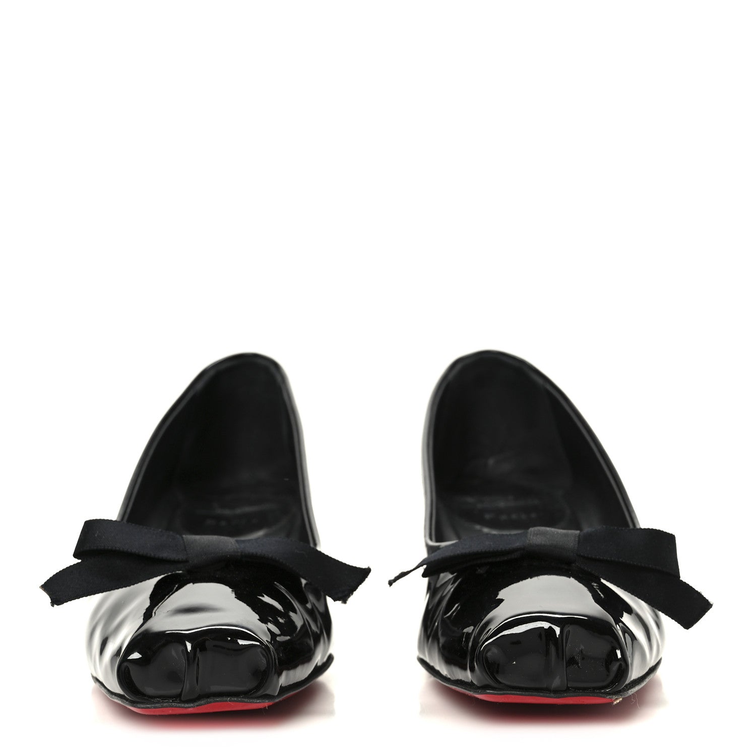 Christian Louboutin Patent Calfskin Mamaflirt 30mm Bow Pumps 39.5 Black 3 of 8