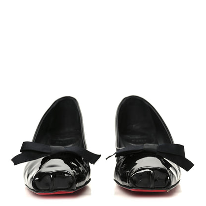 Christian Louboutin Patent Calfskin Mamaflirt 30mm Bow Pumps 39.5 Black 3 of 8