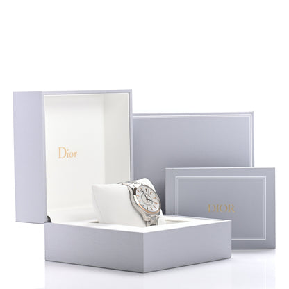 Christian Dior Stainless Steel 18K Rose Gold Diamond Mother of Pearl 36mm Dior VIII Montaigne Automatic Watch 5 of 5