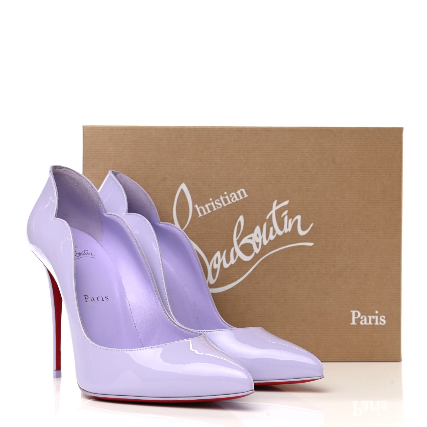 新品未使用　希少カラーChristian Louboutin ライトパープル Christian Louboutin Patent Hot Chick 100 Pumps 39 Lilac Smoke