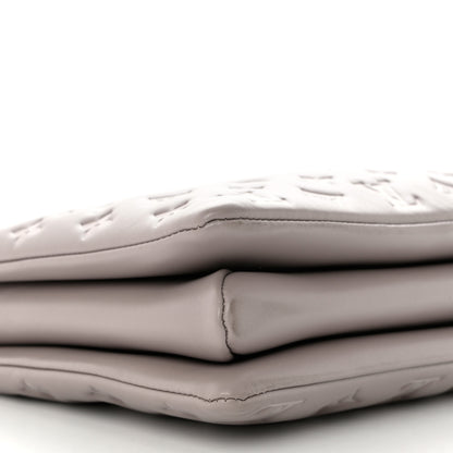 Louis Vuitton Lambskin Embossed Monogram Coussin MM Grey 14 of 27