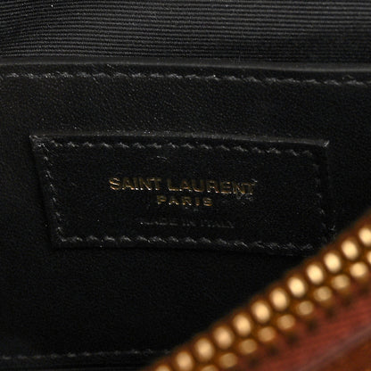 Saint Laurent Sheepskin Matelasse Chevron Monogram Medium College Bag Brick 7 of 10