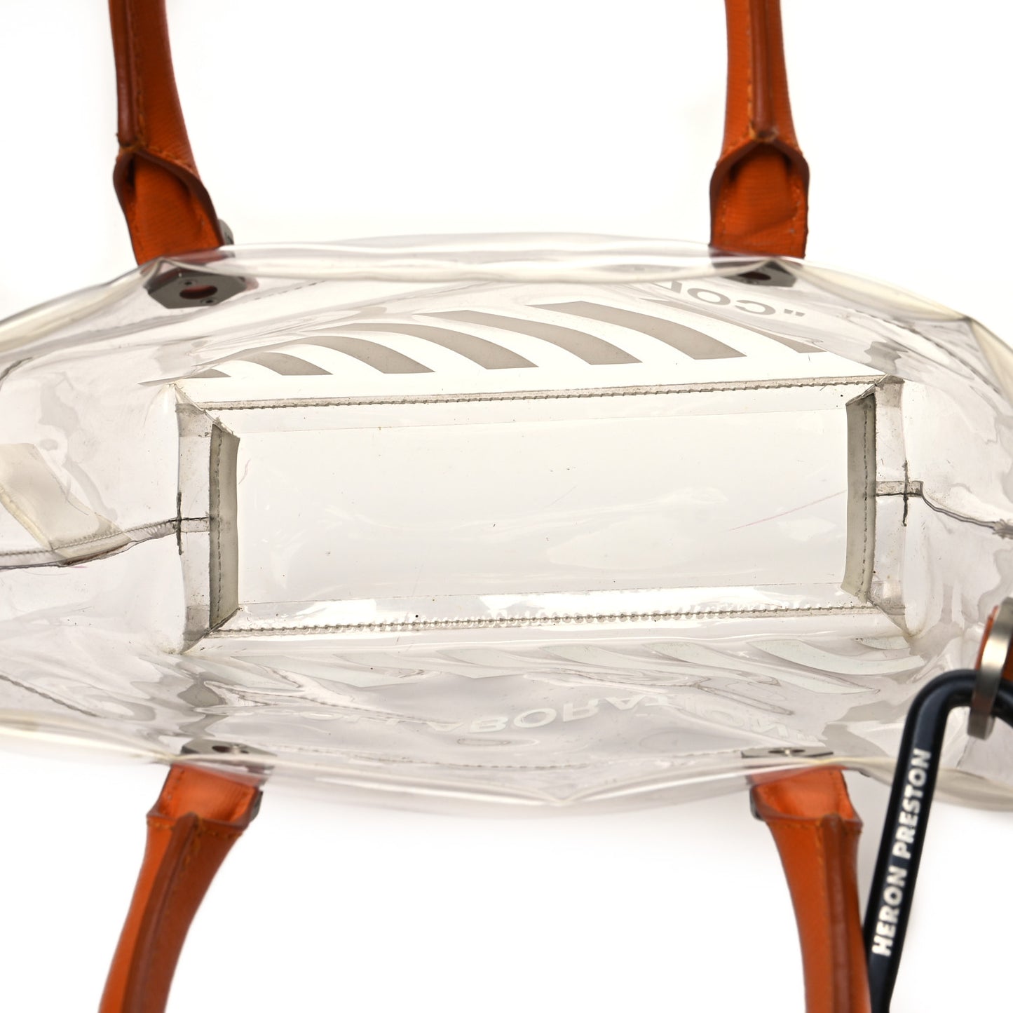 X Heron Preston PVC Transparent Crossbody Bag Orange White