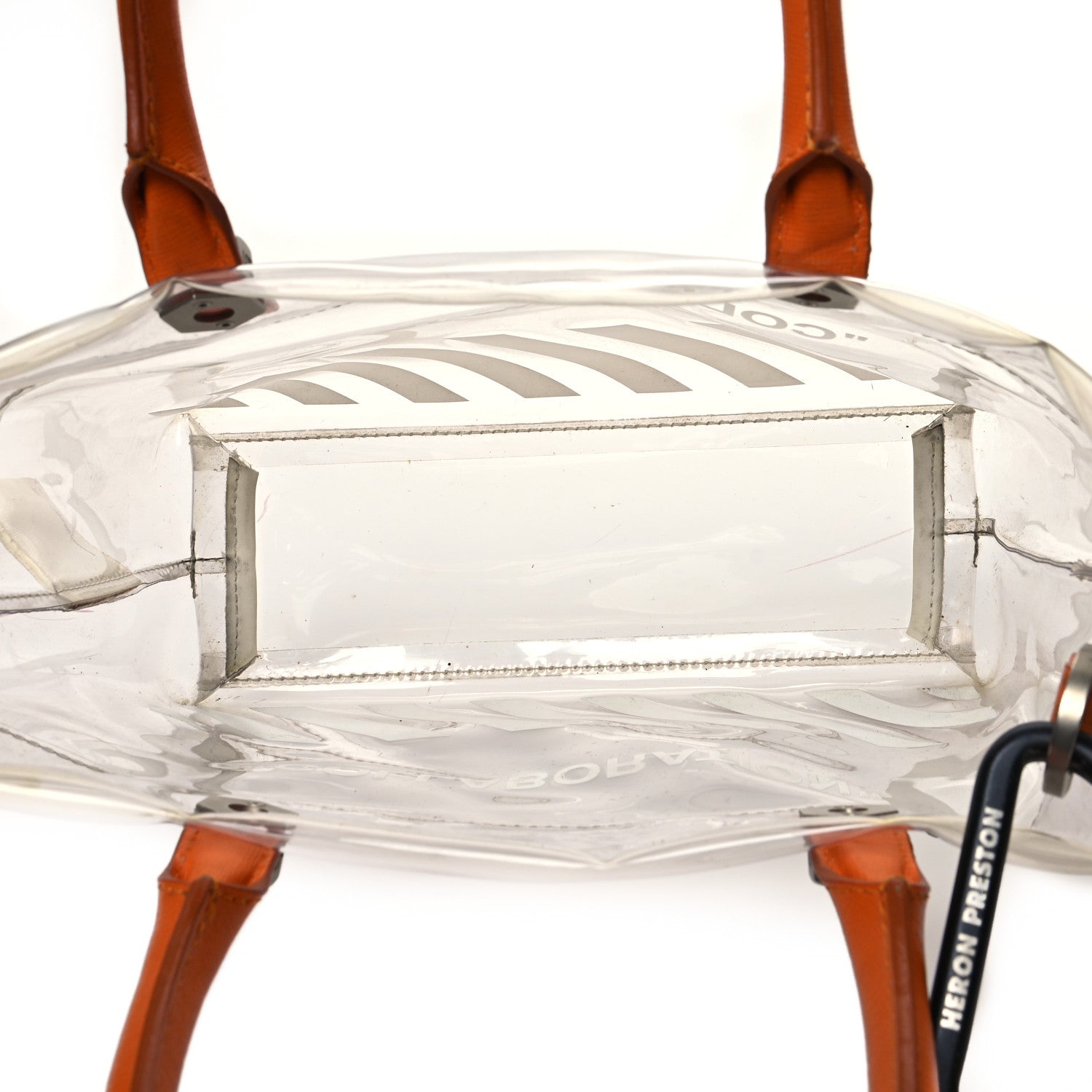 Off-White X Heron Preston PVC Transparent Crossbody Bag Orange White 5 of 19