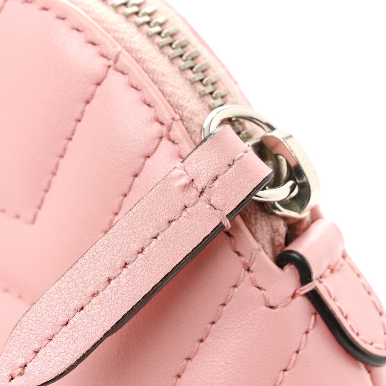 Gucci Calfskin Matelasse GG Marmont Pouch Cosmetic Case Wild Rose 8 of 11