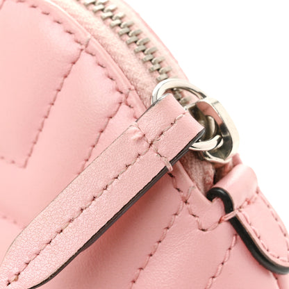 Gucci Calfskin Matelasse GG Marmont Pouch Cosmetic Case Wild Rose 8 of 11