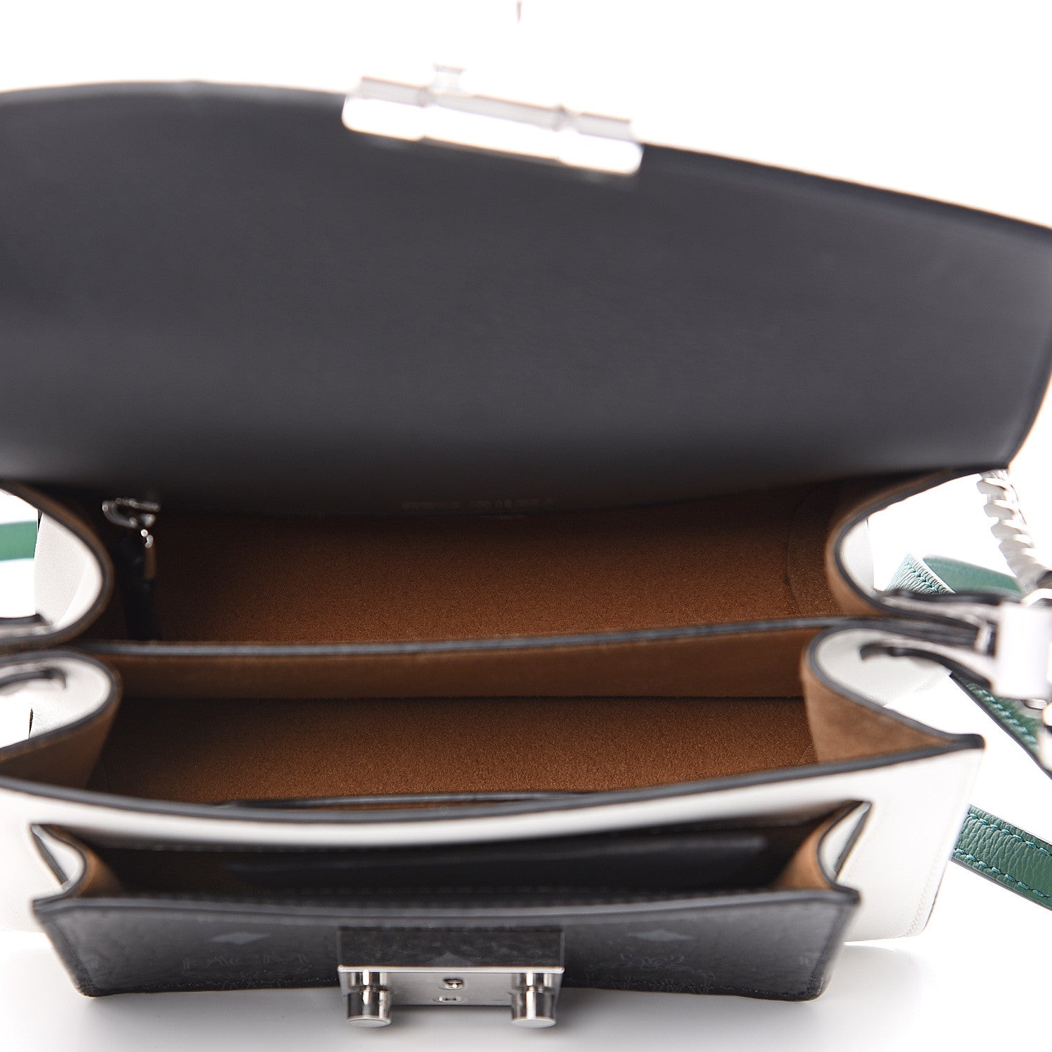 MCM Calfskin Visetos Mini Patricia Crossbody Bag Black Eden 4 of 9