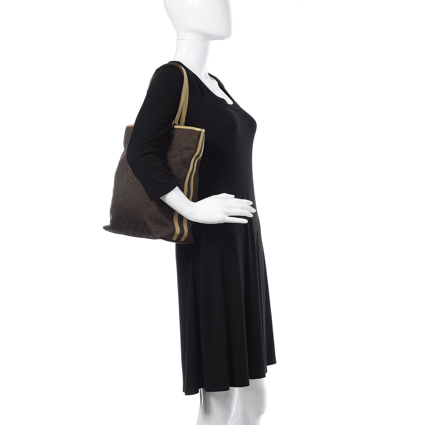 Monogram Large Bucket Tote Brown