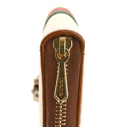 Gucci Vintage Canvas Calfskin Rajah Zip Around Wallet Sand Light Cuir 9 of 9