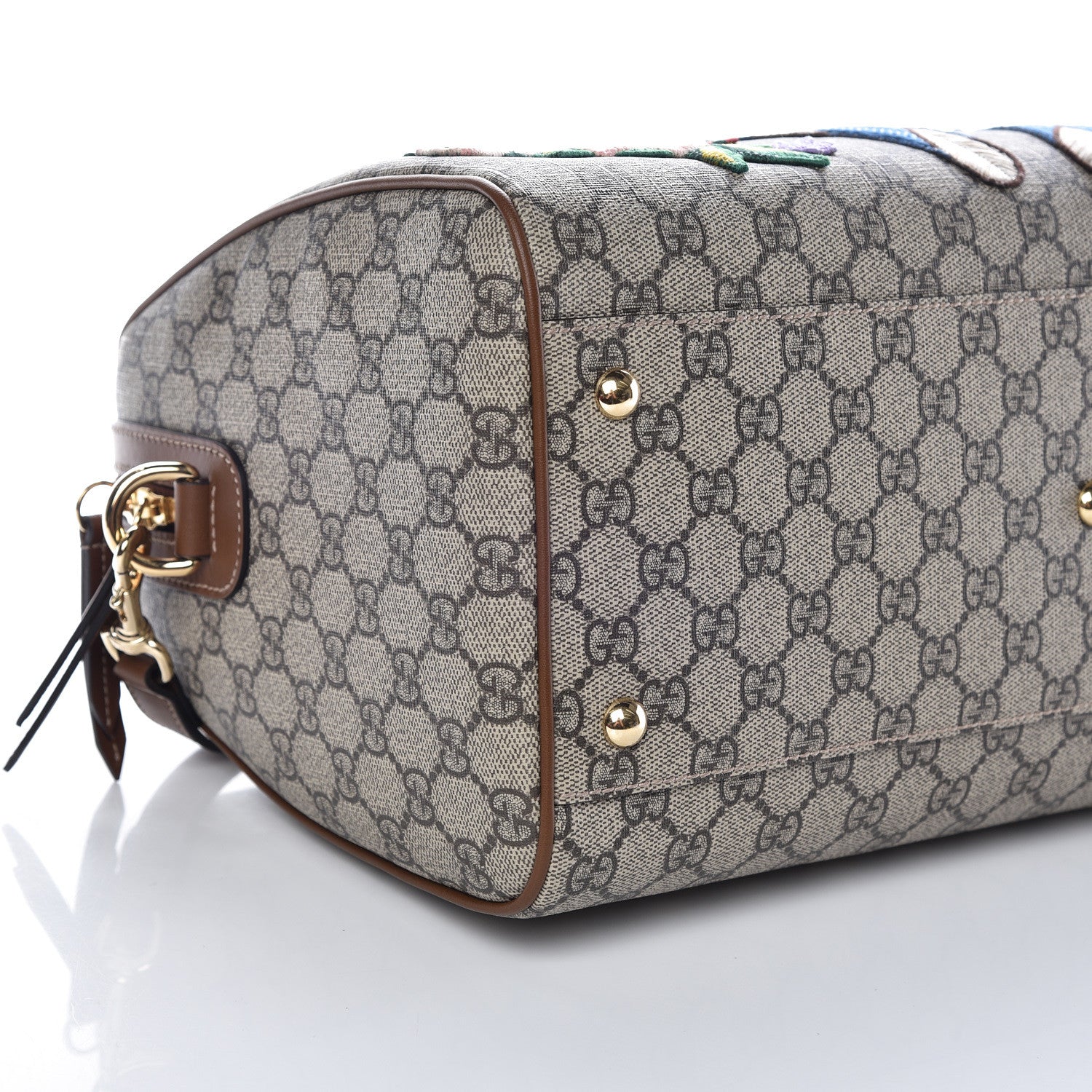 Gucci GG Supreme Monogram Garden Collection Medium Boston Beige Tuscany 5 of 12