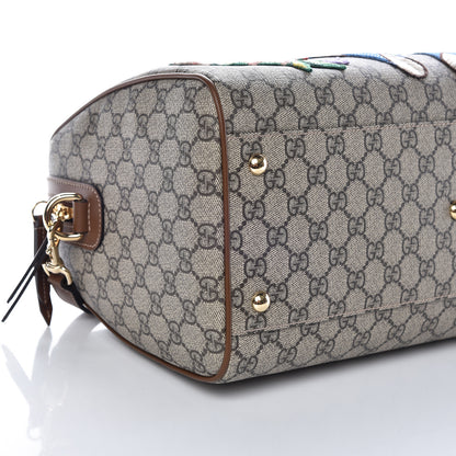 Gucci GG Supreme Monogram Garden Collection Medium Boston Beige Tuscany 5 of 12