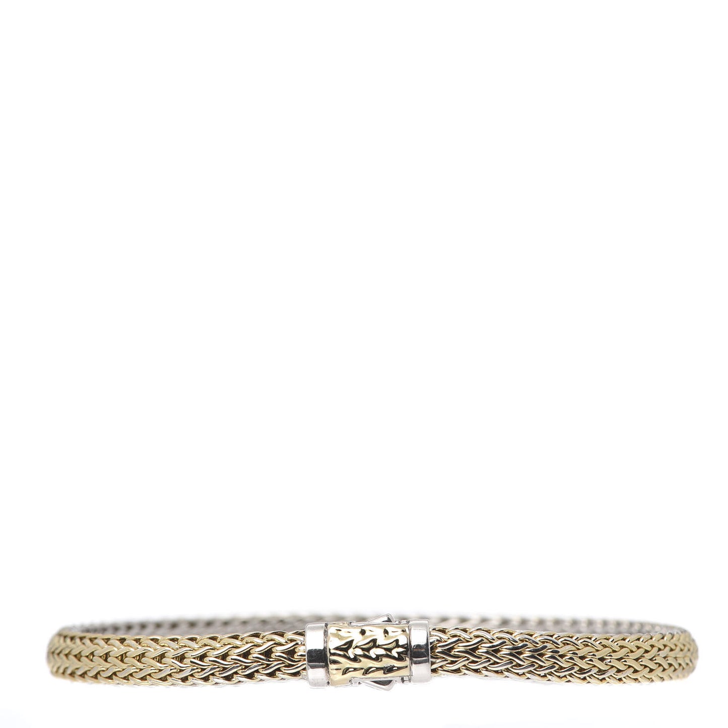 Sterling Silver 18K Yellow Gold 5mm Classic Chain Reversible Bracelet