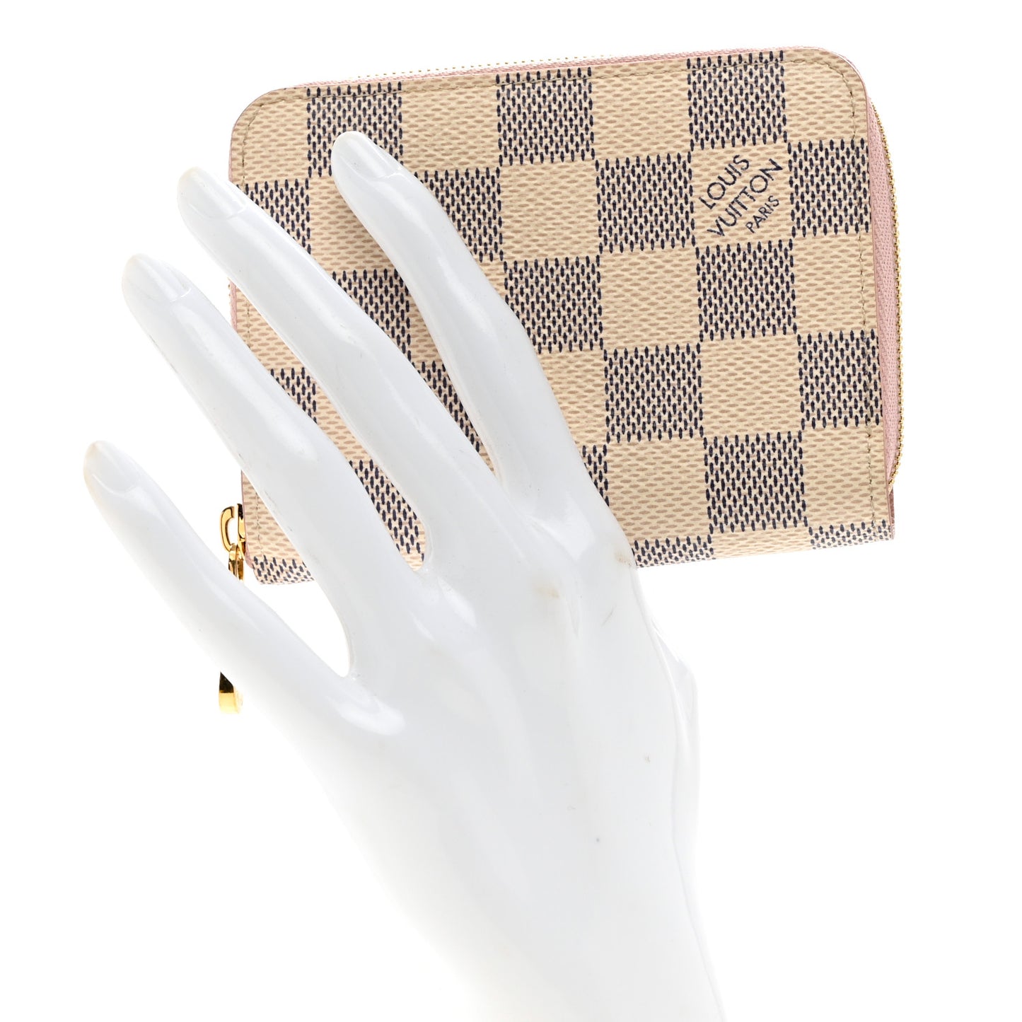 Damier Azur Zippy Coin Purse Rose Ballerine