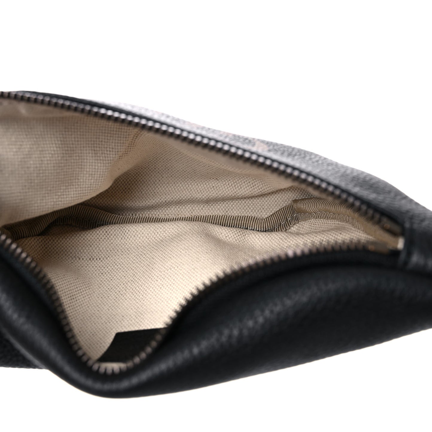 Grained Calfskin Small Logo Belt Bag Black
