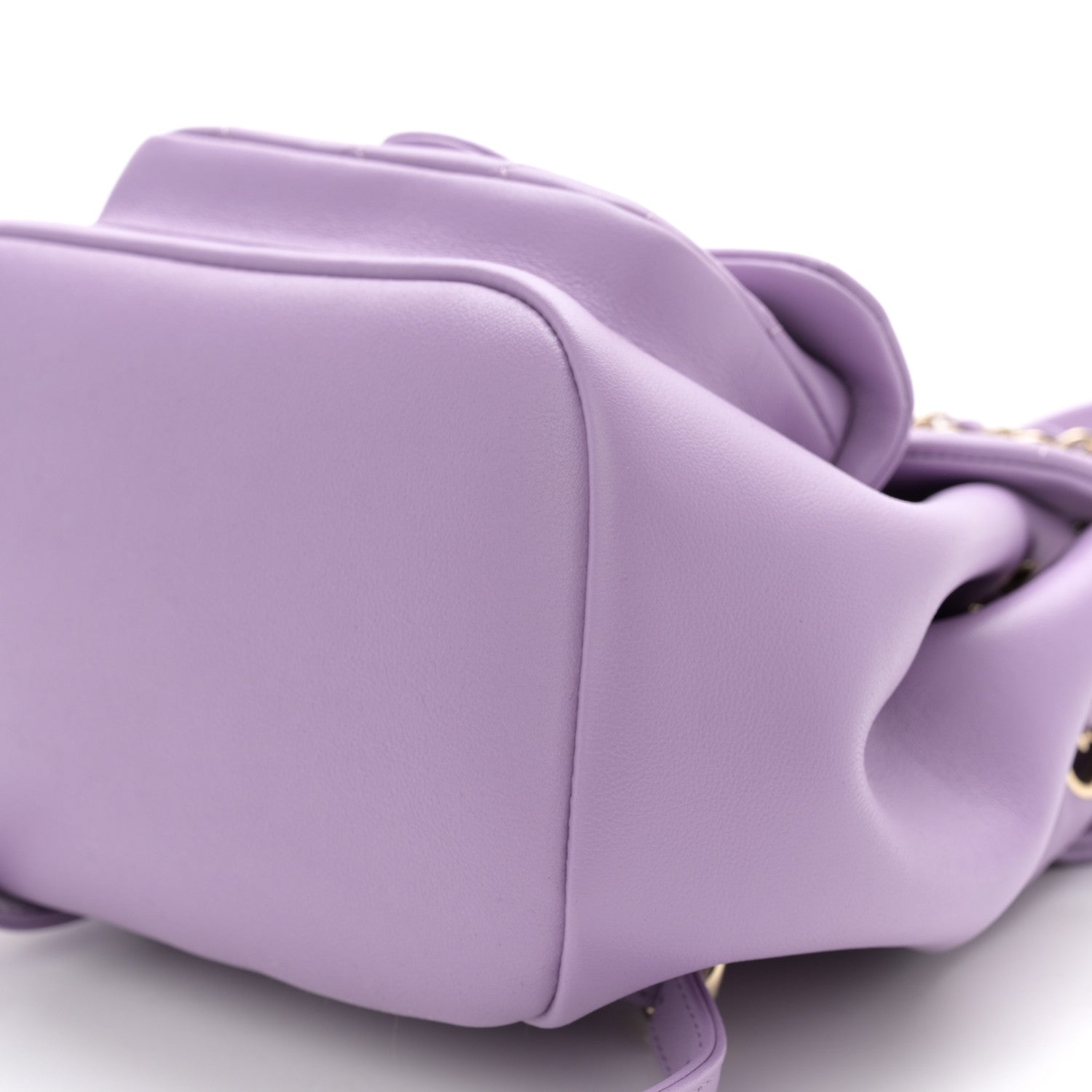 Chanel Lambskin Quilted Small Duma Drawstring Backpack Light Purple 10 of 10
