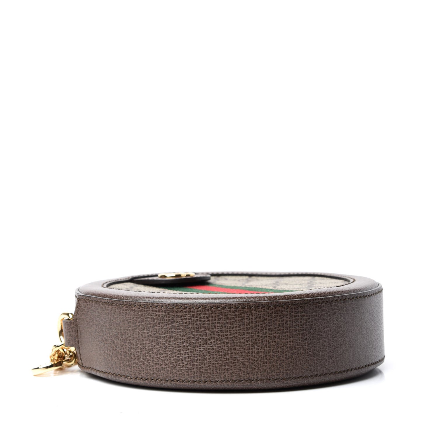 GG Supreme Monogram Web Mini Ophidia Round Shoulder Bag Brown