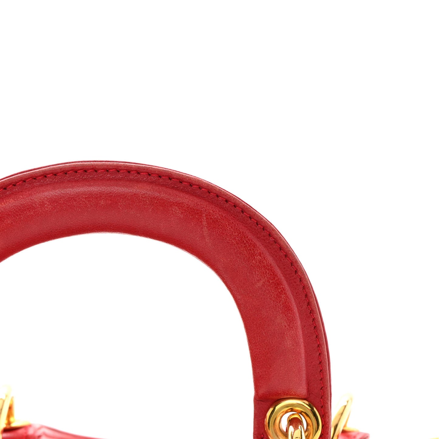 Lambskin Cannage Mini Lady Dior Red