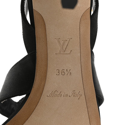 Louis Vuitton Satin Met Sandal 36.5 Black 8 of 10